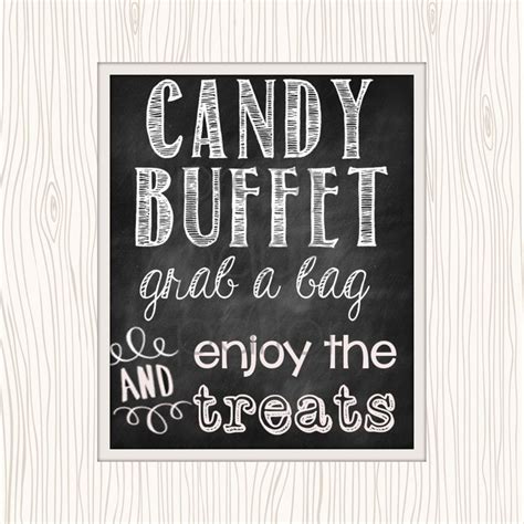 Free Printable Candy Buffet Signs